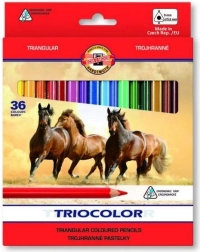 Kolmnurksed värvipliiatsid KOH-I-NOOR TRIOCOLOR, 36 tk
