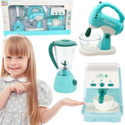 Woopie laste 3‑ühes seadmete komplekt – kohvimasin, mikser ja blender tulede ja helidega