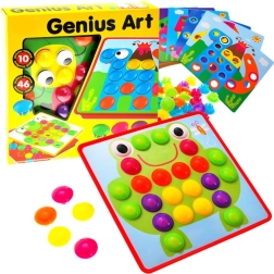 Loominguline mosaiik värviliste nööpidega lastele