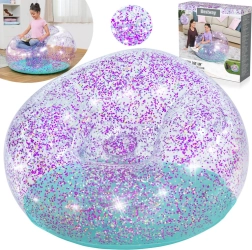 Täispuhutav sädelev pufa BESTWAY Glitter Dream 112 × 114 × 66 cm