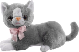 Maskot Flico gray cat with bow 34 cm