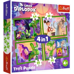 Puzzle 4in1 World of Dragon Diplodocus