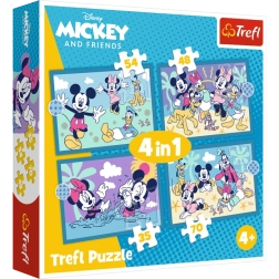 Trefl pusle 4in1 – Lõbusad lood MICKEY MOUSE’iga