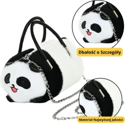 Plüüsist panda-kujuline kott ketiga