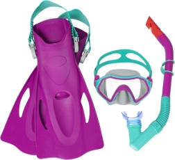 Bestway Hydro Swim Firefish laste snorgeldamiskomplekt maski, snorkli ja lestadega, sinine (7+)