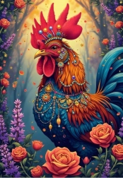 Puzzle Secret Rooster Garden 1000 pieces
