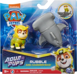 Paw Patrol Aqua Pups figuur Rubble ja vasarhai