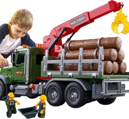 Puitu vedav kraanaga veok valgus- ja heliefektidega