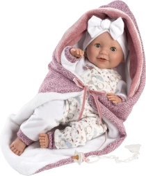 Llorens New Born pilgutav realistlik nukk helidega 42 cm