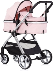Lapsekäru Chipolino Vista 2v1 roosa Marshmallow