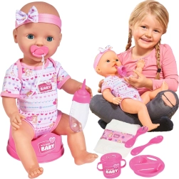 Simba New Born Baby funktsionaalne nukk 43 cm poti ja tarvikutega