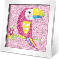 Creative set gemstone picture parrot 17.5 × 17.5 cm