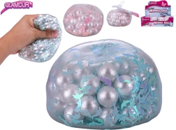 Anti-stress glamour ball with crunchy beads 9.5 cm