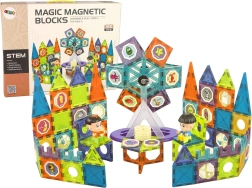 Magnetilised 3D ehitusklotsid – vaateratas, 155 osa