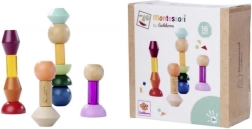 Montessori virnastamisklotsid – puidust geomeetriline ehituskomplekt