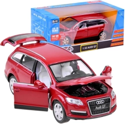 Metallist Audi Q7 maasturi mudel 1:32 avanevate osade ja tuledega