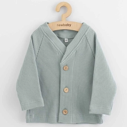 Baby cardigan with buttons New Baby Oliver, grey, 56 (0–3 m)