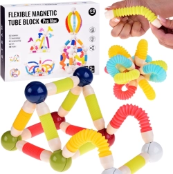 Magnetic flexible tube building set, 36 pieces