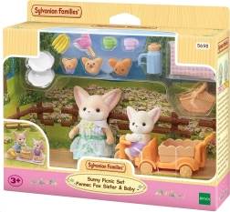 Sylvanian Families foxes on a picnic