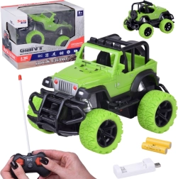 RC off-road car 1:36 green with LED