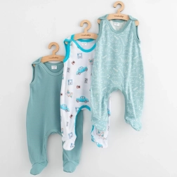 Baby footed romper New Baby Classic II, 3 pcs, boy, size 74 (6–9 months)