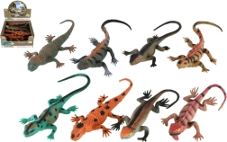 Plastic lizard toy 20 cm – assorted species in a box
