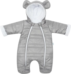 Soe beebikombinesoon kõrvadega NEW BABY Pumi, hall, suurus 68 (4–6 kuud)