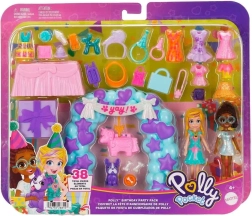 Polly Pocket sünnipäevapidu – moekas mängukomplekt nukkude ja aksessuaaridega