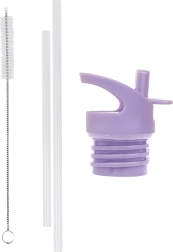 A Little Lovely Company roostevabast terasest pudeli 350 ml sulguri, harjakese ja kõrre komplekt – Ükssarvikud