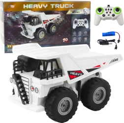 RC Dump Truck HEAVY TRUCK 1:24 white with lights and sounds