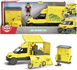 DHL linna komplekt Volvo kaubikuga 25 cm Dickie Toysil