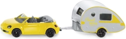 SIKU sports car with camping trailer