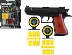 Plastist püstol kummikuulidega ja märklaudadega 17 cm