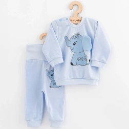 Imiku komplekt T-särk ja püksid New Baby Happy Elephant sinine 56 (0–3 k)