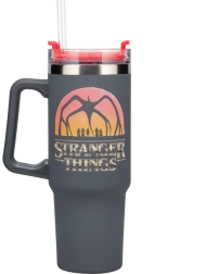 Stranger Thingsi termos-tumbler 1200 ml kõrre ja käepidemega