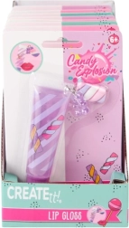Lip gloss with pendant candy explosion
