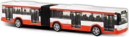 Metal articulated bus red 18 cm