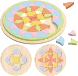 Pastellmandala Montessori mosaiik – lilled