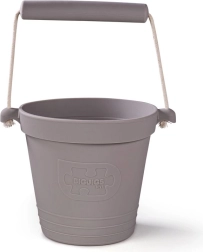 Dark Grey Silicone Beach Bucket BIGJIGS TOYS