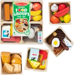 Puidust toidukomplekt FOOD GROUPS 25 tk