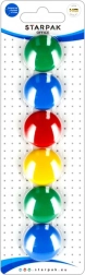 Värvilised ümmargused magnetid tahvlile ja külmikule 2,9 cm (6 tk)