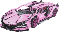 Roosa sportauto ehituskomplekt, 1280 detaili