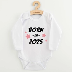 Baby bodysuit with print new baby born in 2025, pink, size 68