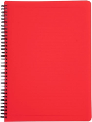 Klammerdatud plokk A4 Classic punane