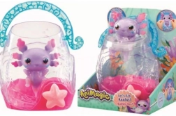 Animagic helendav aksolotl akvaariumis