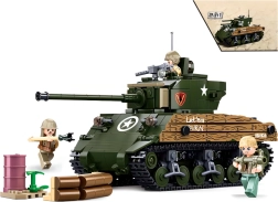 Sluban Army WW2 lahingutank M4A3 Sherman ehituskomplekt