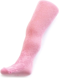 Children's jacquard tights NEW BABY pink 128 (7–8 years)