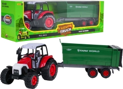 Metallist traktor eemaldatava haagisega, hoorattaga (pull-back)
