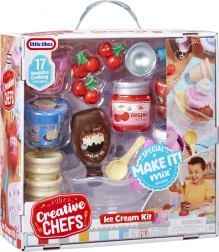 LITTLE TIKES Creative Chefs jäätisekomplekt 17 lisatarvikuga