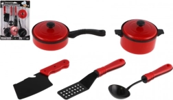 Children's Kitchen Utensil Set Red and Black